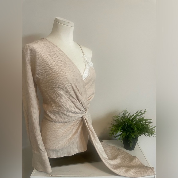 NWT Zara Half Top Bralette Wrap Shirt - Picture 2 of 9